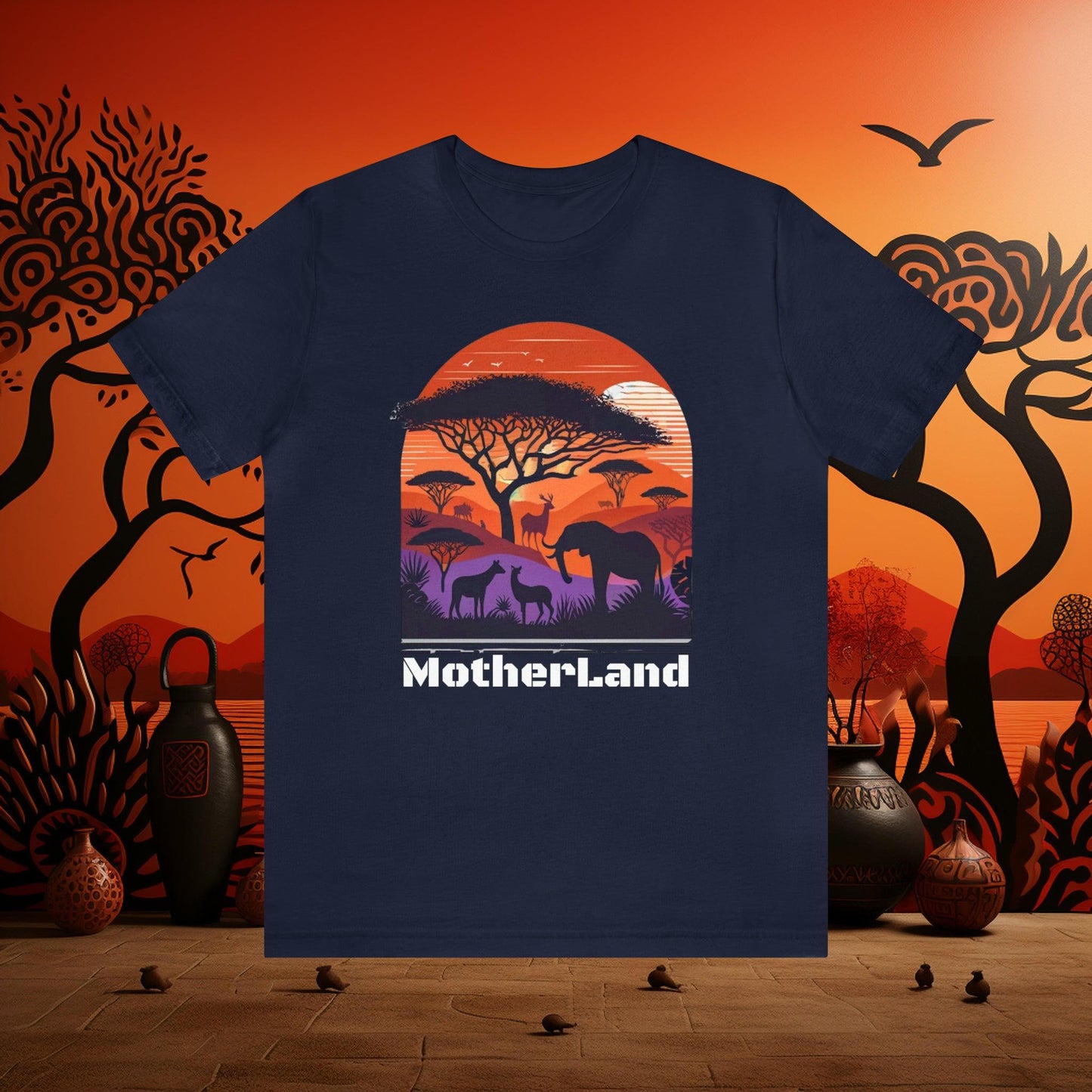 MotherLand Nature - Tee-shirt à manches courtes en jersey unisexe