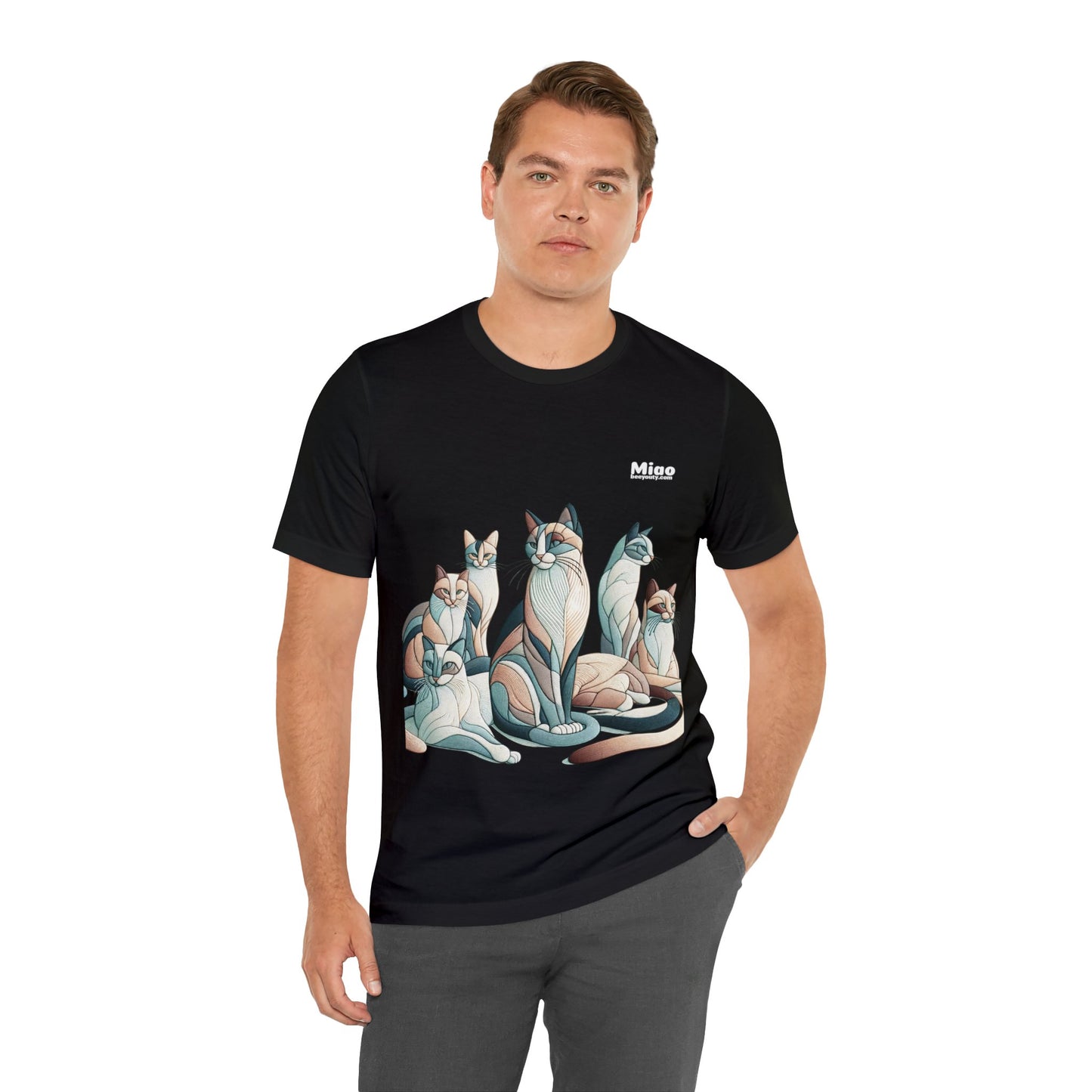 Gatos elegantes - Camiseta de manga corta Unisex Jersey
