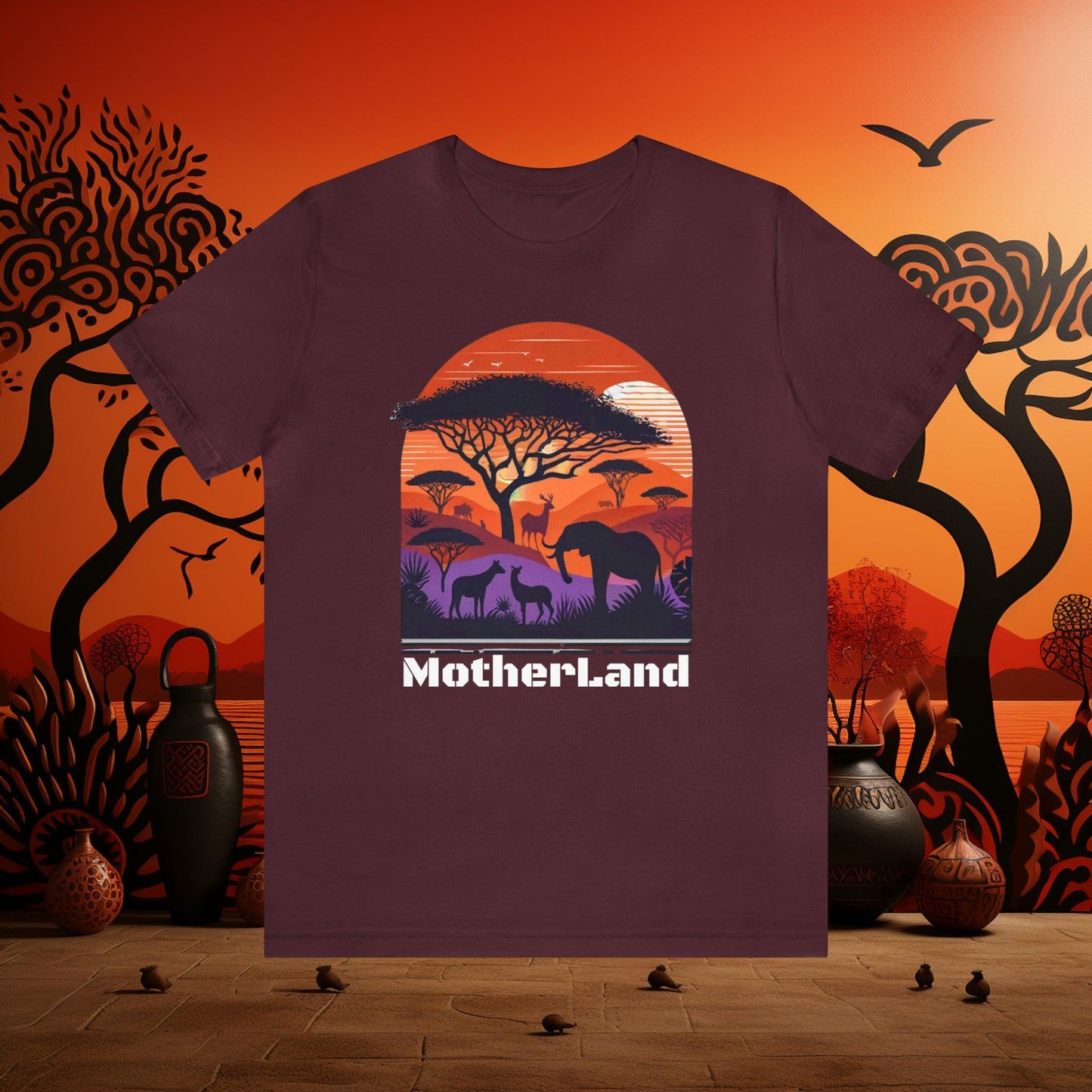 MotherLand Nature - Camiseta de manga corta Unisex Jersey